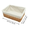 thumbnail image 2 of Boîte de Rangement Rectangulaire Multifonctionnelle pour Bureau Panier de Rangement Tissé à la Main pour Vêtements Conteneur S/M/L, 2 of 6