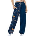 thumbnail image 3 of LEBONYARD Womens Pants with Pockets,Women's Casual Trousers Printing Drawstring Pants Waist Long Pants Sweatpants with Pocket Multicolor M, 3 of 4