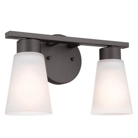 2 Light Vanity Light in Soft Modern Style-8 inches Tall-Olde Bronze Finish Bailey Street Home 147-Bel-4802567