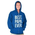 thumbnail image 5 of Best Papa Ever Fathers Day Gift Zip Hoodie Sweatshirt Men Brisco Brands S, 5 of 6