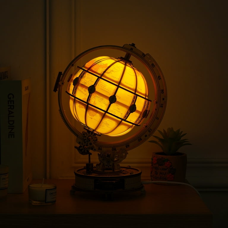 BSHAPPLUS® 3D Puzzle Wooden Puzzle World Globe,3D Puzzle Globe Toy