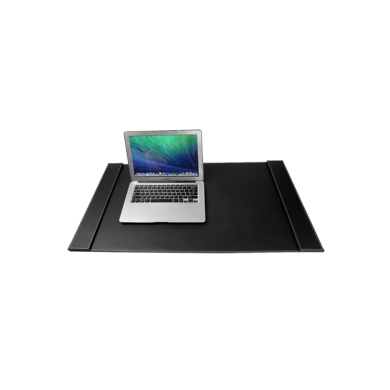 SUM Life Edge Desk Pad With Anti Skid and Side Rails 34" x 20 Black OSKDPD001