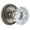 Antique Pewter, variant on Grandeur Fontainebleau Crystal Door Knob with Soleil Rosette
