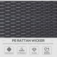 thumbnail image 3 of 7-Piece Navy Blue Rattan Patio Furniture Set - Outdoor Wicker Sofa & Coffee Table for Garden, Deck & Living Room Seating. Durable Steel Frame., 3 of 7
