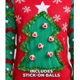 thumbnail image 3 of Suéter navideño feo para hombre Tipsy Elves rojo y verde talla pequeña, 3 of 6