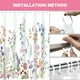 thumbnail image 3 of Dznils Cortina Shower de Tela Floral Blanca Cortina de Baño de Acuarela con Ganchos, Rosa, 72 x 72, 3 of 13
