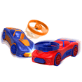 thumbnail image 4 of Tracer Racers Spinz Pull Back Fast Crashing, High Flying Race Car - Red & Blue, 4 of 4