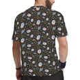 thumbnail image 2 of Wukai Cosmic Print Men's Short-Sleeved Mesh T-Shirt,Quick-Dry Short Sleeve Workout T-Shirt-X-Large, 2 of 8