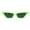 Green Black, variant on Womens Neon Pop Color 80s Squared Cat Eye Sunglasses Orange Black