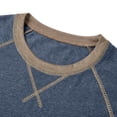 thumbnail image 5 of Men's Long Sleeve Crew Neck Pullover T Shirt Casual Fashion Solid Color Slim Fit Sports Tops Fall Winter Lightweight Soft Comfort Shirts, 5 of 7