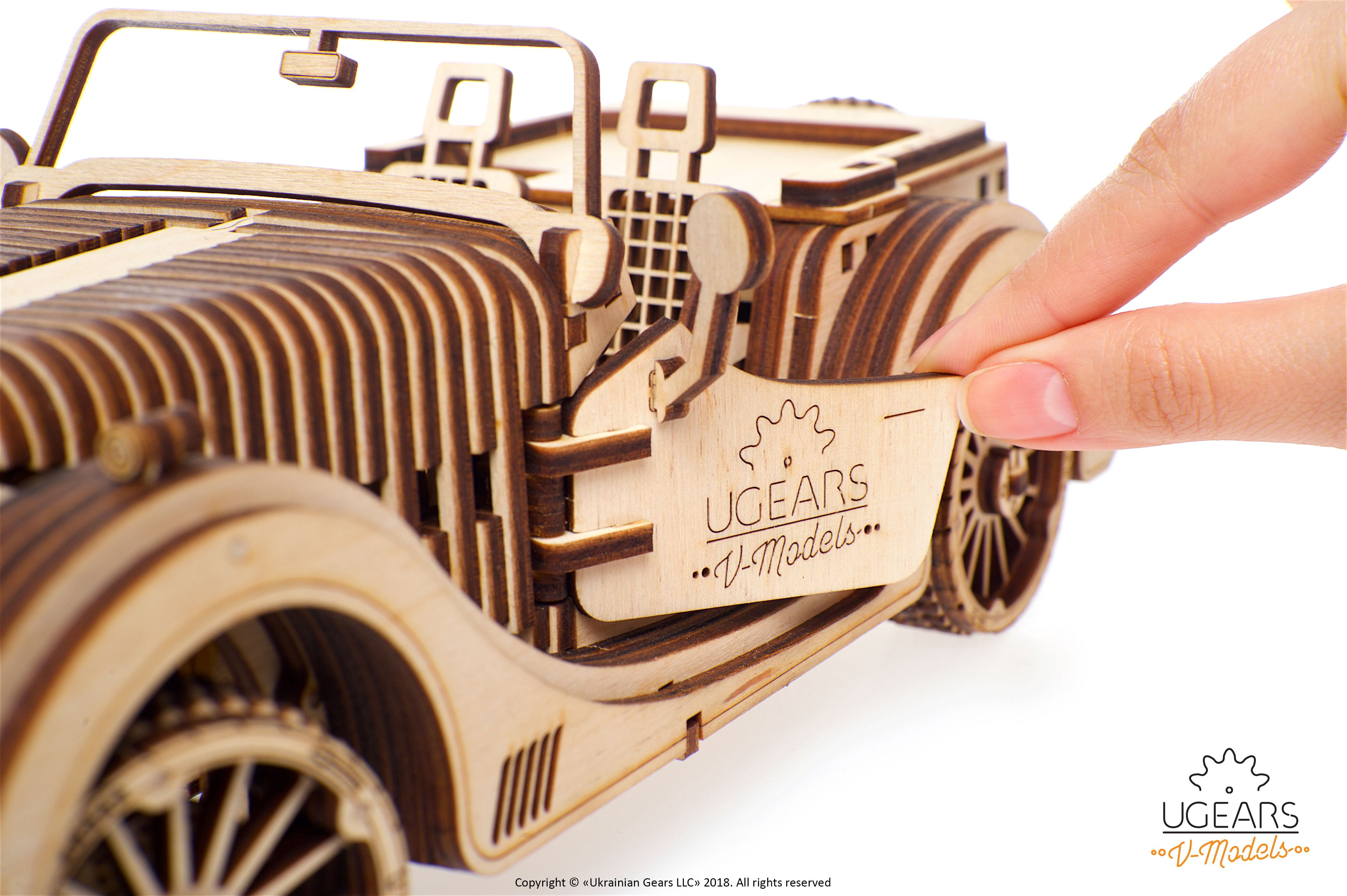 UGears UTG0037 Roadster VM-01 Wooden 3D Car Model Kit