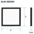 thumbnail image 3 of Luxrite 9 Inch Square LED Flush Mount Light, 18W 1250LM, 5CCT 2700K-5000K, Dimmable - Black 4-Pack, 3 of 6