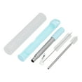 thumbnail image 1 of ANGGREK Collapsible Straw, Stainless Steel Telescopic Straw With Brush For Drinks For Coffee, 1 of 8