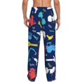 thumbnail image 3 of Daiia Colorful Excavator Men's Sleep Pant with Pockets and Drawstring,Pajama Pants-Large, 3 of 9