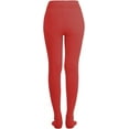 thumbnail image 3 of ORUYROP Women's Solid Colored Opaque Microfiber Footed Tights, 3 of 7
