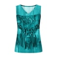 thumbnail image 4 of PVCS Womens Tops Clearance Under $5 Women's Retro Ethnic Style Feather Printed Sleeveless Tank Tops, 4 of 5