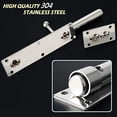 thumbnail image 4 of Sliding Bolt Door Latch Barrel Door Lock Exterior Door Lock with Padlock Hole, Stainless Steel Chrome Finish (Padlock Not Included), 4 of 5