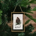 thumbnail image 2 of Holiday Time Frosted Elegance Noel Pinecone Frame Ornament, Gold, 2 of 4