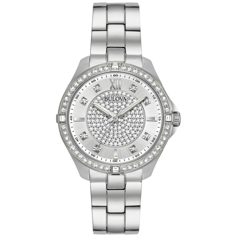 Bulova Bulova Women's Crystal Accent Stainless Steel Watch 96L236