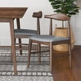 thumbnail image 5 of Silas Mid Century Modern Furniture Style Gray Fabric Dining Chair, 5 of 6