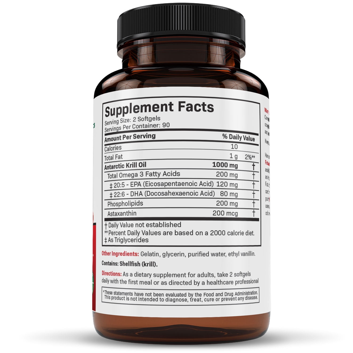 Futurebiotics Antarctic Krill Oil with Omega-3s EPA, DHA, Astaxanthin - Non-GMO, Gluten Free, 180 Softgels