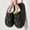 Black, variant on Women's Quilted Waterproof House Slippers Fleece Lined Closed Toe Warm Scuffs Non-Slip Sole Cozy Footwear for Winter