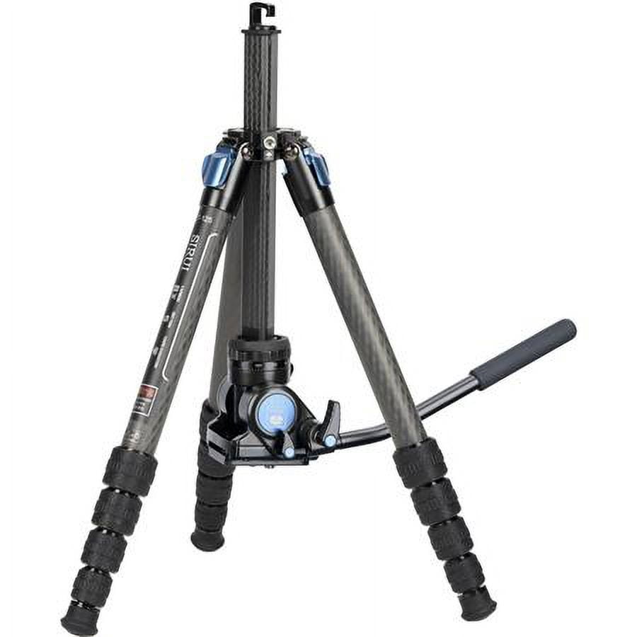 SIRUI 62.2inch Carbon Fiber Tripod with Fluid Video Head, Black