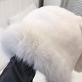 thumbnail image 3 of Thickened Cute Wool Soft Big Rabbit Ears Hat Warm Bucket Hat Plush Ear Protection Hat WHITE, 3 of 8