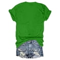 thumbnail image 4 of YVNAURA Women 250th Anniversary USA Shirt V Neck American Flag Graphic Tee Patriotic Semiquincentennial 1776-2026 Top Casual Summer 4th of July Independence Day Shirt for Mom Wife, Green, XL, 4 of 4