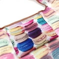 thumbnail image 5 of Wrapables Small Foldable Tote Nylon Reusable Grocery Bags, Macarons, 5 of 5