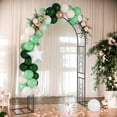 thumbnail image 4 of Ktaxon 7.6ft Curved Top Wrought Iron Garden Arch with Base, Floral Side Design for Climbing Plants, Wedding, Outdoor Decor Black, 4 of 9