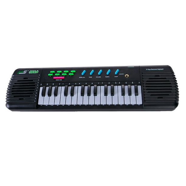 Piano Electrónico MS322A para Niños con Micrófono - 31 Teclas, 24 Demos y Ritmos Musicales - Juguete Educativo de Música en ABS Resistente - Ideal para Principiantes (Baterías no Incluidas)