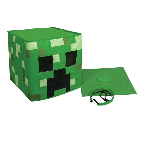 Disguise Minecraft Creeper Block Head Costume
