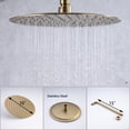 thumbnail image 3 of Boyel Living Wall Mount Balance Valve Shower System Round 10 inch Shower Head with Handheld Shower锛孊rushed Gold, 3 of 6