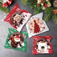thumbnail image 1 of RV 400 Bolsa adhesiva autosellante para dulces, copos de nieve y árbol de Papá Noel, bolsa para galletas Kraft, 1 of 4