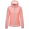 thumbnail image 4 of Tiweut Rain Jackets for Womens Unisex Thin Outdoor Long Sleeve Hooded Windproof Rainproof Windbreaker Solid Color Skin Coat Tops Pink,XL, 4 of 4