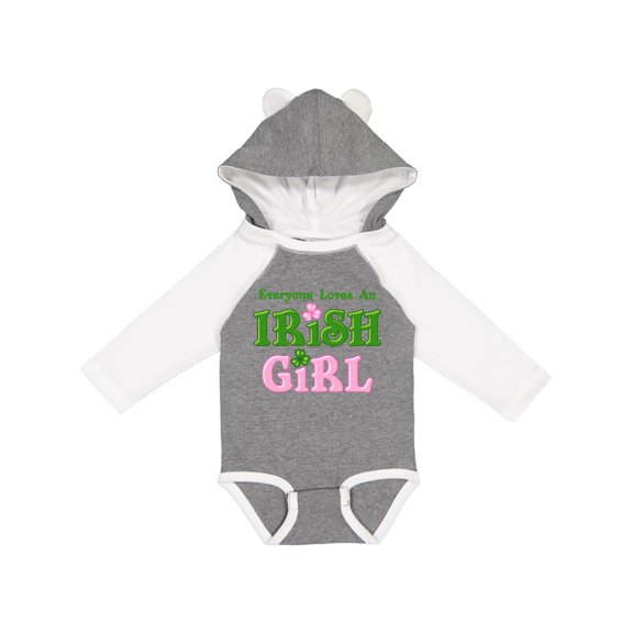 Inktastic Loves an Irish Girl Girls Long Sleeve Baby Bodysuit