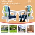 thumbnail image 3 of FUNDAZE HDPE Adirondack Outdoor Chair, Foldable & Weather-Resistant Patio Chair for Garden Lawn Deck,Blue-to-Green Gradient, 3 of 7