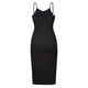 thumbnail image 5 of Vestido ajustado elástico para mujer, sin mangas, espalda abierta, cuello redondo, abertura con botones, vestido de punto acanalado para fiesta, club, boda, 5 of 8