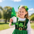 thumbnail image 5 of YONGSHI St Patricks Day Gnomes Decorations, 1 Pack Gnomes Plush Lucky Green Shamrock Home Table Decor Ornaments for Irish Saint Patrick's Day/table decorations/Striped hat, 5 of 8