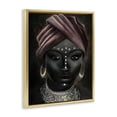 thumbnail image 3 of Stupell Industries Stoic & Elegant Woman Portrait Painting Gold Floater Framed Canvas Art Print Wall Art, 17 x 21, 3 of 9