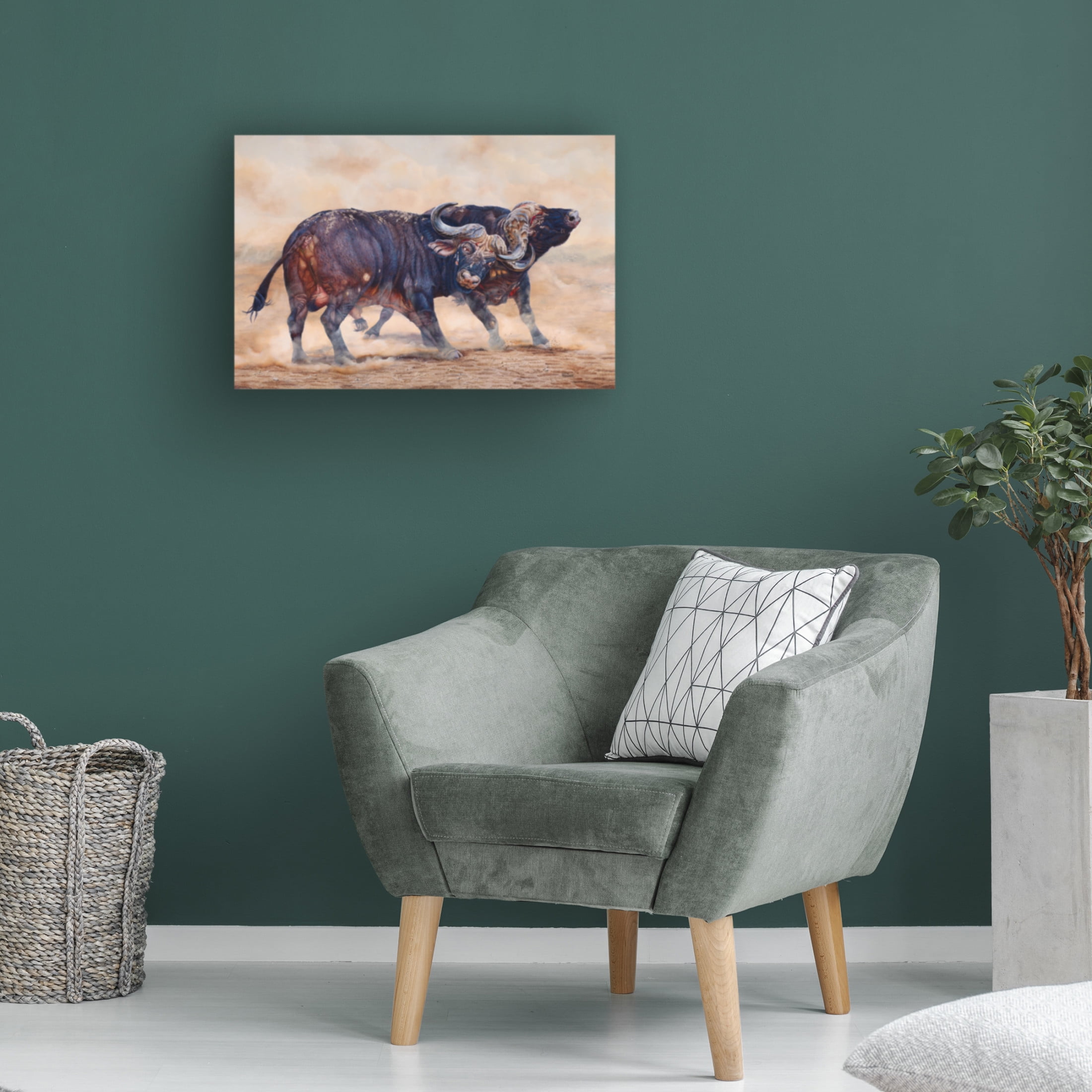 Canvas Wall Art - Delene Lambert 'The Duel' Wall Art for Living Room, Bedroom, or Office Décor by Trademark Fine Art - 19 x 12 Inches