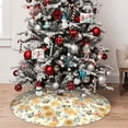 thumbnail image 5 of KLL 30" Christmas Tree Skirt Hippie Bee Honeycomb Xmas Tree Skirts Mat for New Year Xmas Holiday Party Indoor Outdoor Home Decoration, 5 of 7