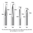 thumbnail image 2 of CNC Router Bits Set 1/4 , Engraving Wood Carving Router Bit 6mm & 4mm, V-Groove, Profile Bit, Tungsten Steel - 8PCS, 2 of 7
