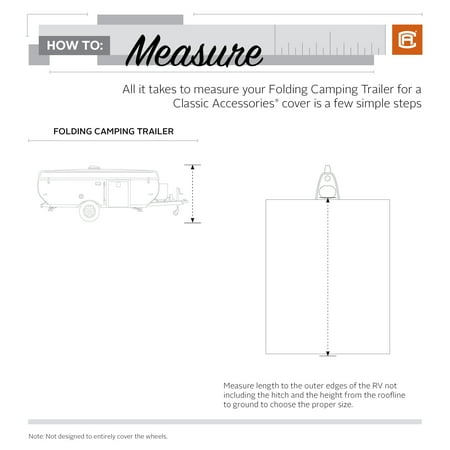Classic Accessories Over Drive PolyPRO™3 Deluxe Pop-Up Camper Trailer Cover, Fits 14' - 16' Trailers