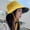 ^Yellow, variant on Bucket Hats Fot Men Women Packable Foldable Sun Hats for Women Beach Travel Cap Women's Sun Hat Shading Hat Summer Large Brim Orange One Size