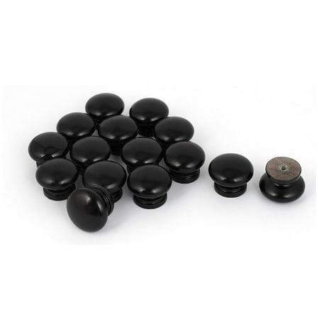 - Unique Bargains Cabinet Drawer Wooden Round Pull Knob Black 34mm Diameter 15pcs