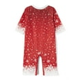 thumbnail image 6 of Elippeo Christmas Family Pajamas Matching Christmas Pajamas for Family, Long Sleeve Star Tree Print Tops + Pants Set Sleepwear, 6 of 10