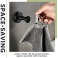 thumbnail image 3 of APLusee Matte Black Robe Towel Hook, Stainless Steel Round Coat Hook for Home Storage, Wall Mount, 3 of 8