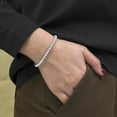 thumbnail image 3 of Pulsera de Tenis JeenMata con Piedra Natal de Circonita Cúbica de 11 Cts para Mujer Chapada en Oro Blanco, 3 of 6